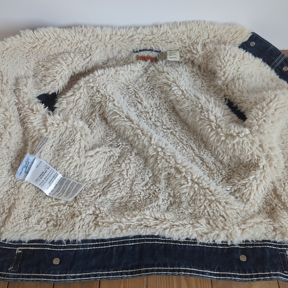 Levi’s Women's Sherpa Lined Short Denim Winter Trucker Jacket Size XS - Picture 11 of 14